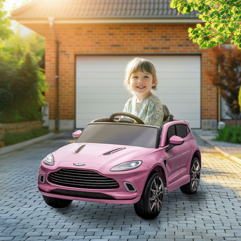image 1 of AIYAPLAY Aston Martin DBX Licensed 12V Kids Electric Car w/ Remote, Pink