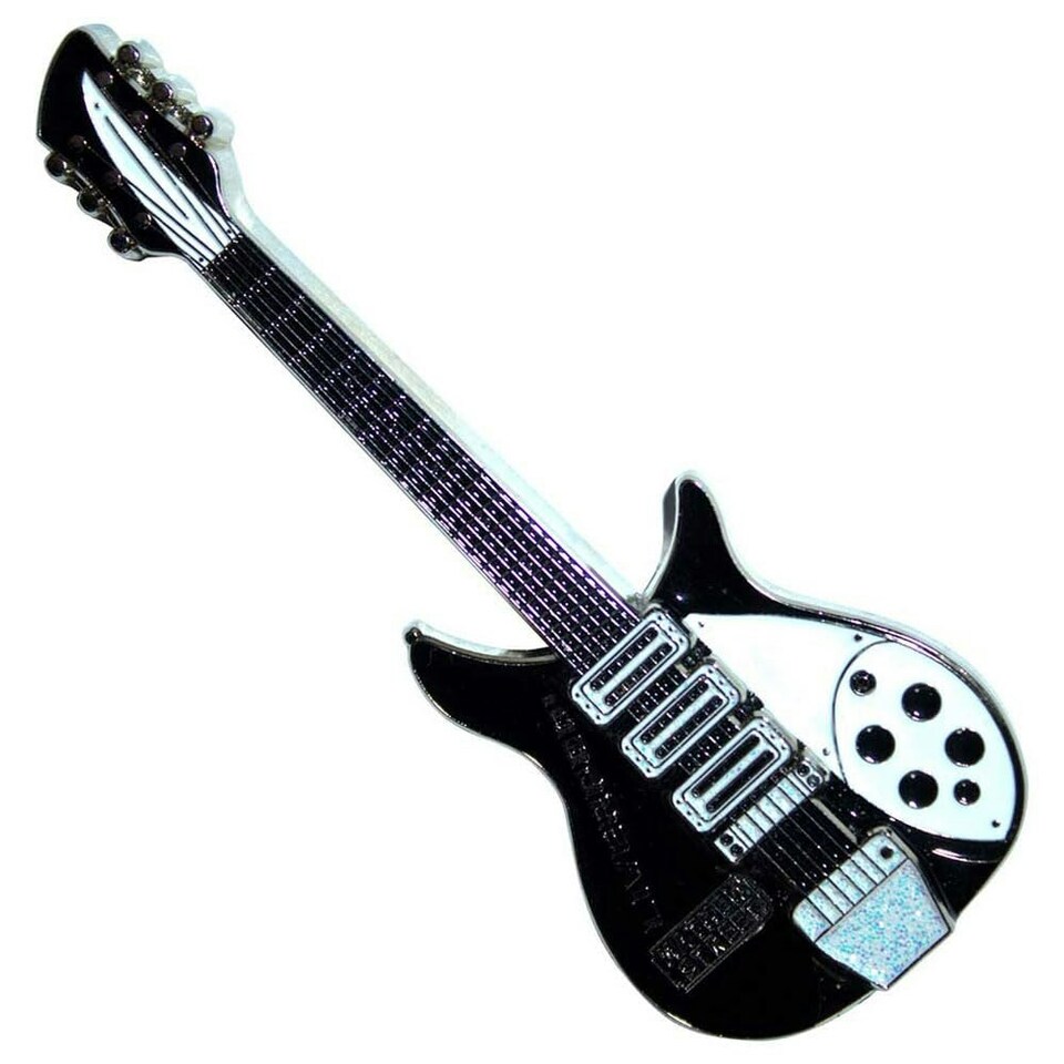 Rock Off Fridge Magnet: Mathew Street B&W Guitar - Fridge Magnet -