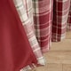 image 4 of OHS Dorest Woven Check Thermal Blackout Lined Eyelet Curtains, 66x54" - Red