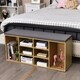 image 6 of COSTWAY Wooden Shoe Bench Shoe Storage Organizer N/A