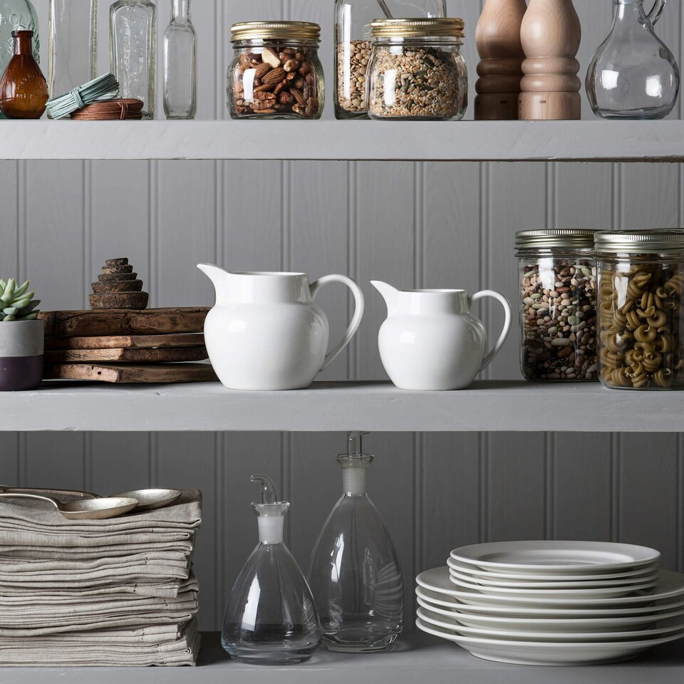 image 1 of Wm Bartleet & Sons Porcelain Round Bellied Milk Jug, Set of 2