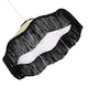 image 3 of Chic Victorian Pendant Lamp Shade in Cream Faux Silk with Black Trims | Black | Black | 1
