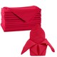 image 1 of 10pcs Red 100% Polyester Table Napkins with Hemmed Edges - 20 Inch