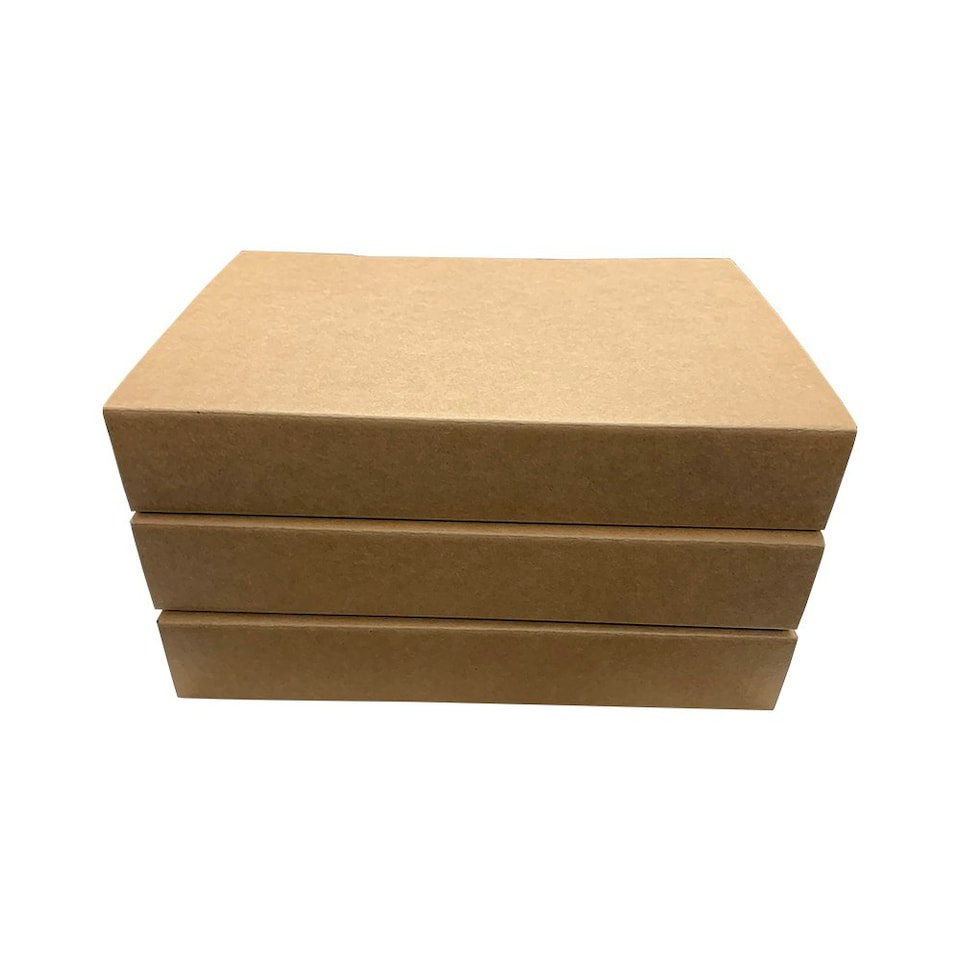 image 1 of Pack of 3 A4 Kraft Box Files 5cm Depth