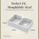image 8 of Fireclay Kitchen Bundle - Double Bowl Stepped Weir Butler Sink, Wastes & Bridge Lever Tap, 795mm - Chrome - Balterley