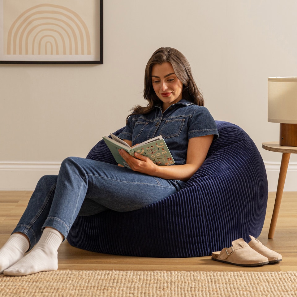 image 1 of Kingston Beanbag Corduroy Navy Blue | Blue | Navy Blue | XL | 1