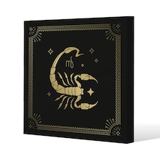 Zodiac scorpio horoscope in black & gold (canvas) 61 x 61 x 4cm