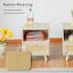 image 3 of Abrihome Set of 2 Rattan Nightstand Cabinet, with Saving Storage Space and Shelves