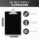 image 8 of Black A5 Clipboard with Butterfly Clip with Ruled Side