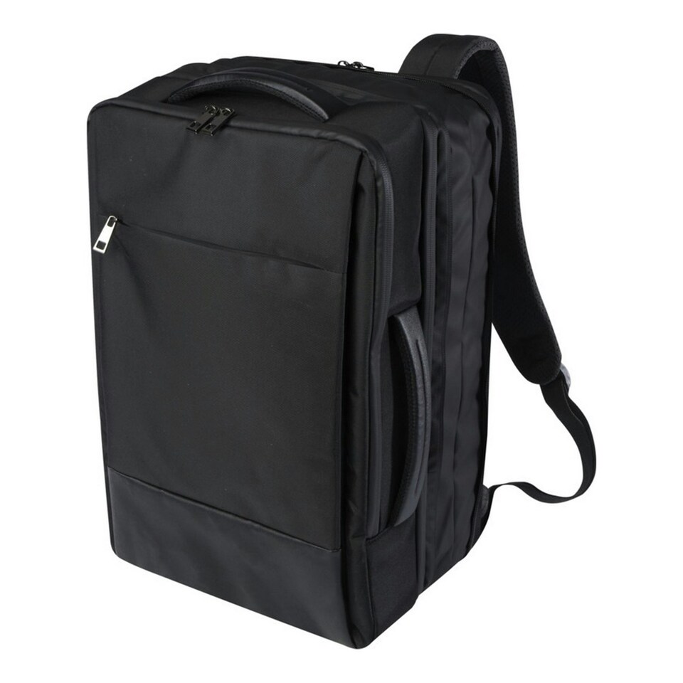 image 1 of Unbranded Expedition Pro 17 Grs Recycled Expandable Laptop Backpack - Solid Black - One Size