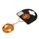 image 2 of Manchester United FC Official Football Crest Keyring - Red/Yellow - One Size