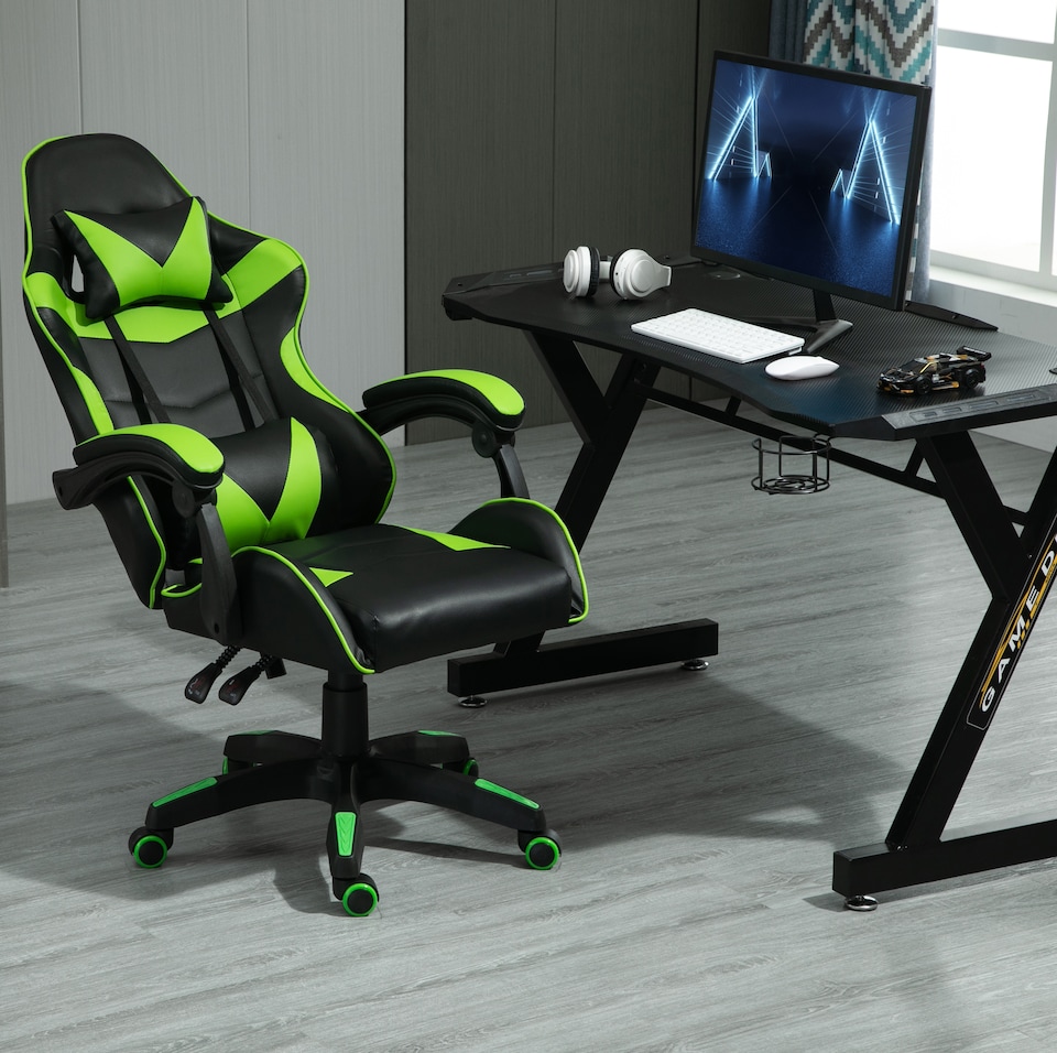 image 1 of Neon Edge Gaming Chair with Tilt and Swivel function  Chair A