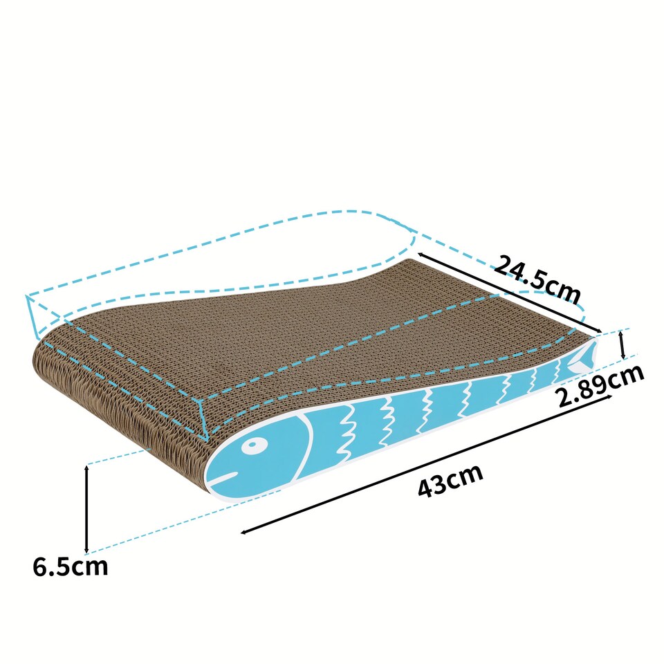 image 1 of Skylos 2PCS Cat Scratching Board Cardboard Cat Scratcher Lounge Pad