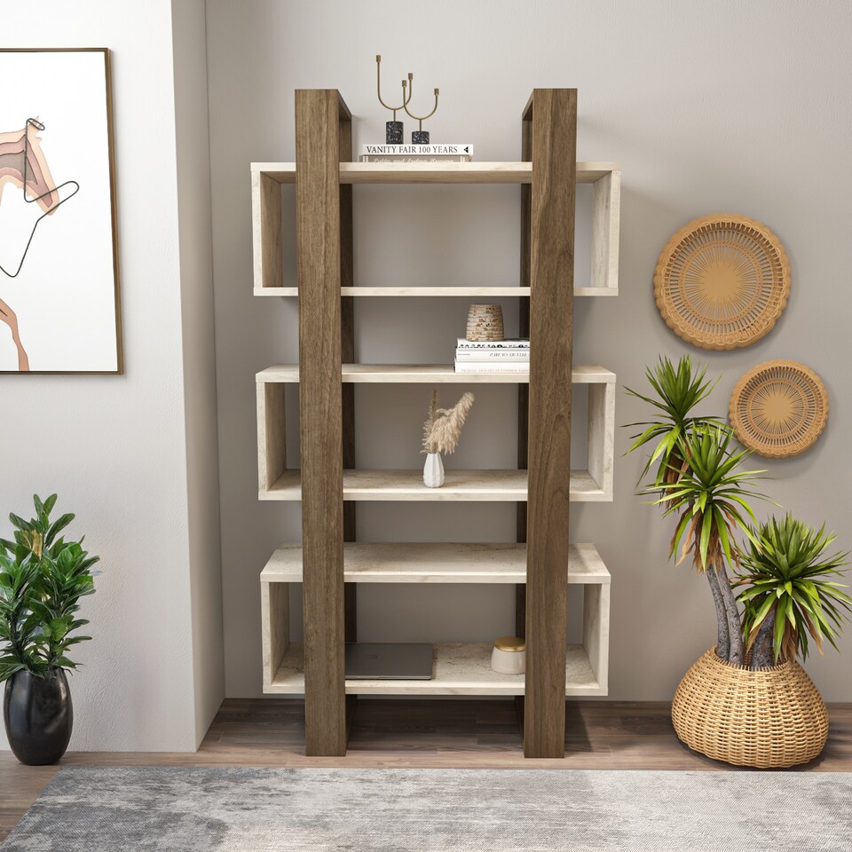 image 1 of Decorotika Reina Bookcase 3-tier H 150 cm x W 90 cm x D 33 cm