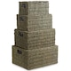 image 1 of Set or 4 Seagrass Storage Baskets | Green | Green | Not provided
