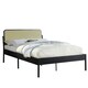 image 1 of Cheshunt Black Metal Rattan Headboard Bed Frame (King)