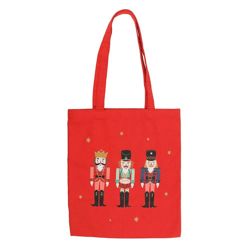 Something Different Nutcracker Polycotton Tote Bag - Red - One Size