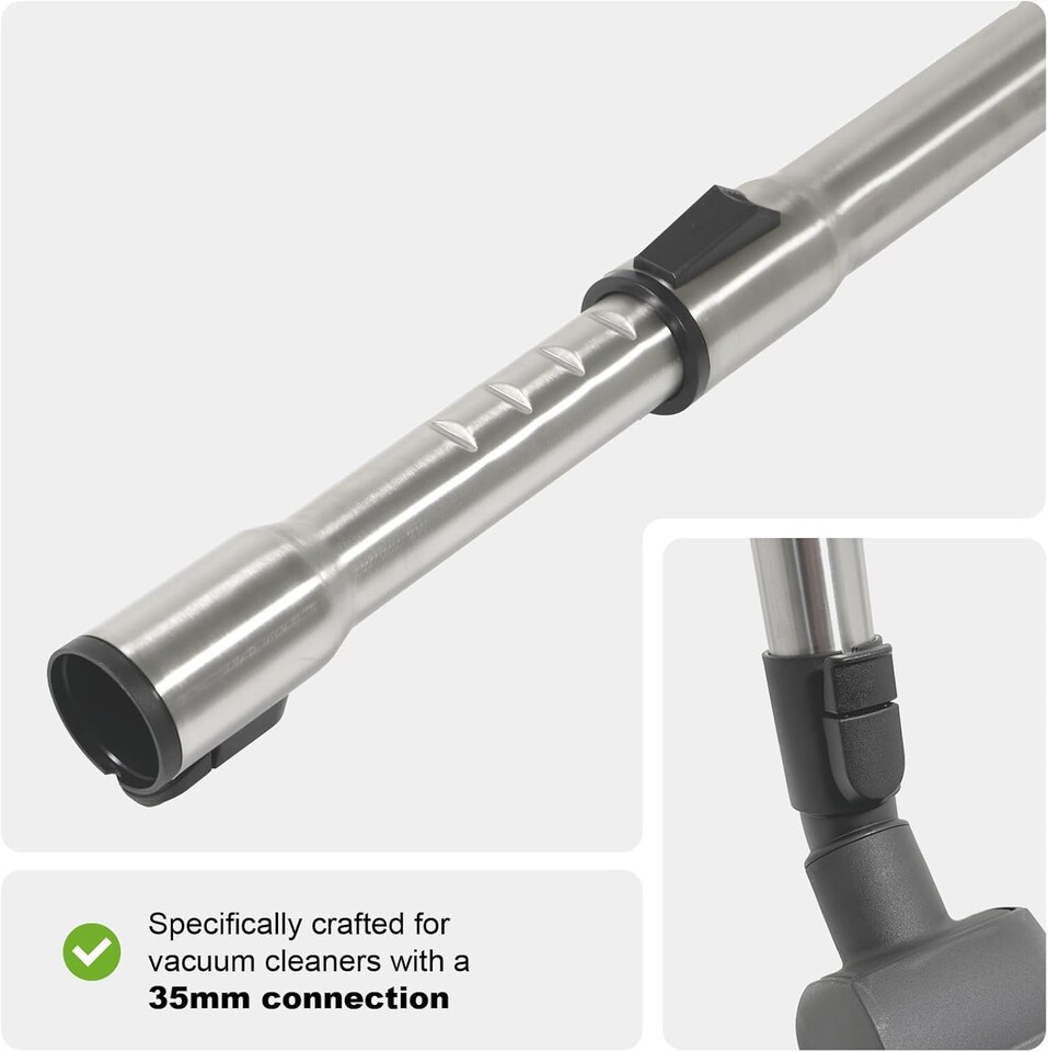 image 1 of SPARES2GO Telescopic Rod Tube Handle for Miele S2110 S6240 S5210 S5211 SGEA3 C3 Complete