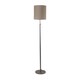 image 2 of Verta - Pewter Floor Lamp with Matching Silk Shade Grey | Grey