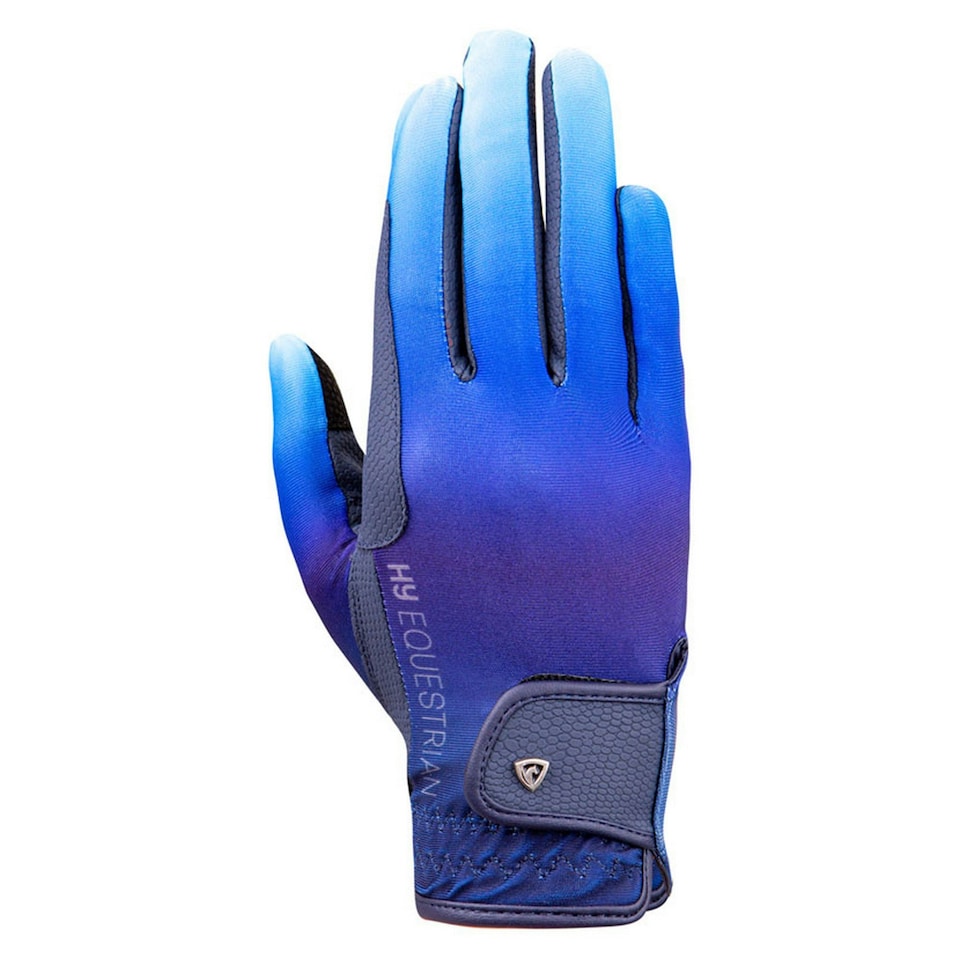 image 1 of Hy Ombre Riding Gloves - Navy/Ocean Blue - XL Blue | XL