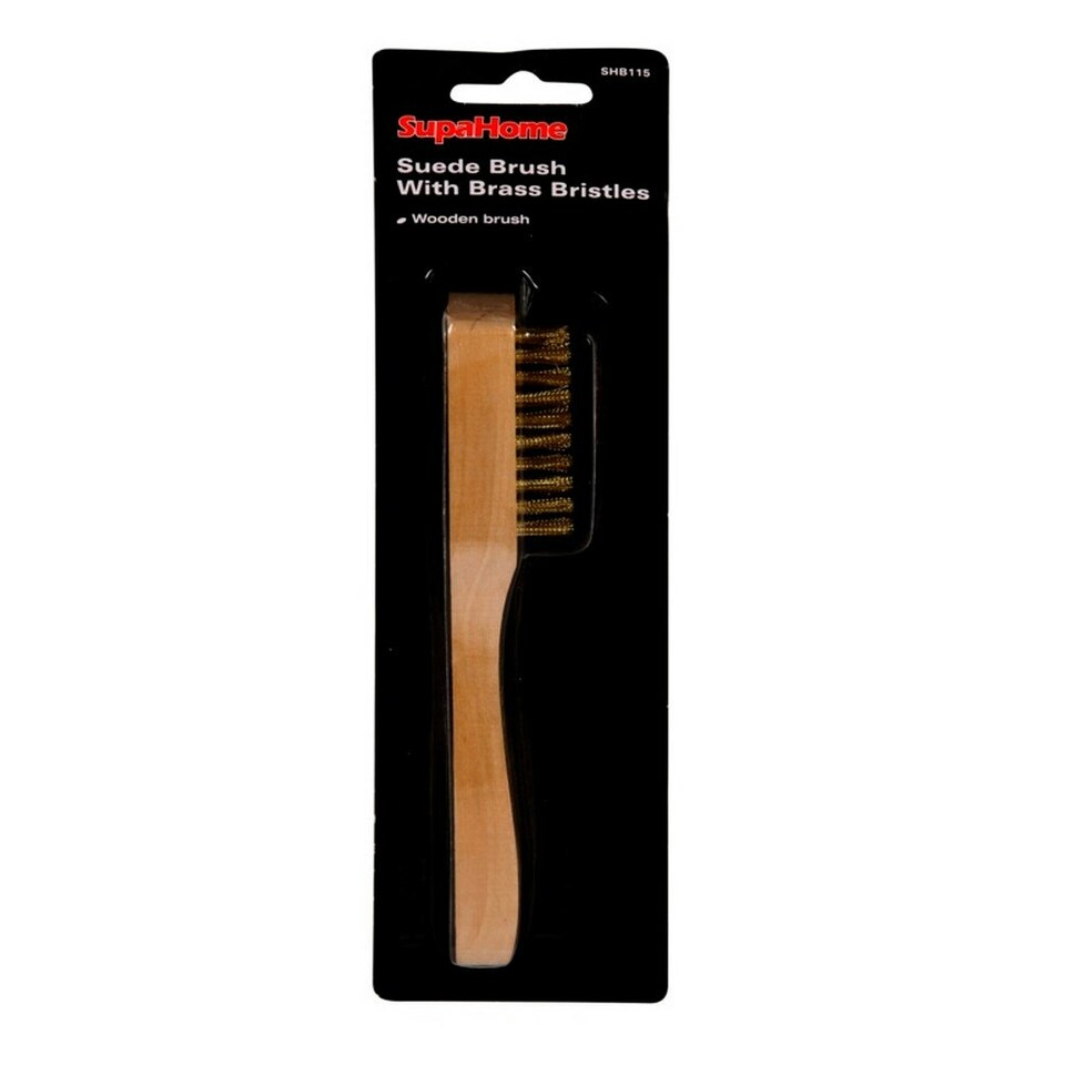 SupaHome Suede Shoe Brush - Beige/Brown - One Size
