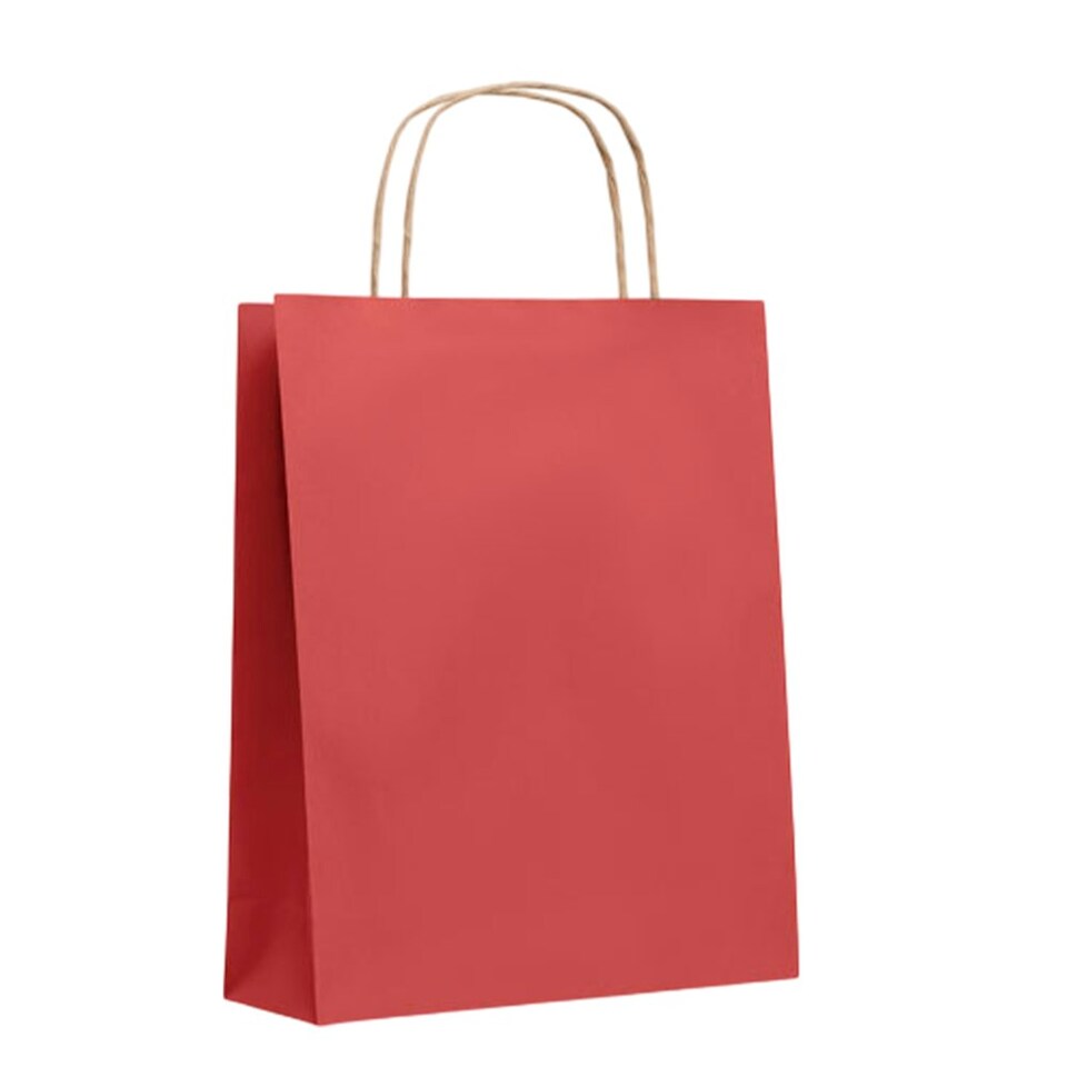 image 1 of MidOcean Paper Tone Paper Gift Bag - Red - 21cm x 18cm x 8cm Red