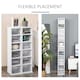 image 4 of HOMCOM Set of 2 CD Storage Units with Adjustable Shelves White