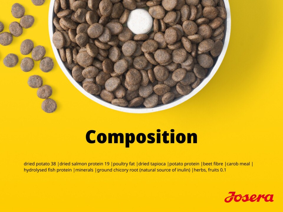 image 1 of Josera Adult Salmon & Potato grain-free complete food | Adult & Senior dogs | Single animal protein | Gluten free | Herbs & fruit | Skin & Coat | 3kg