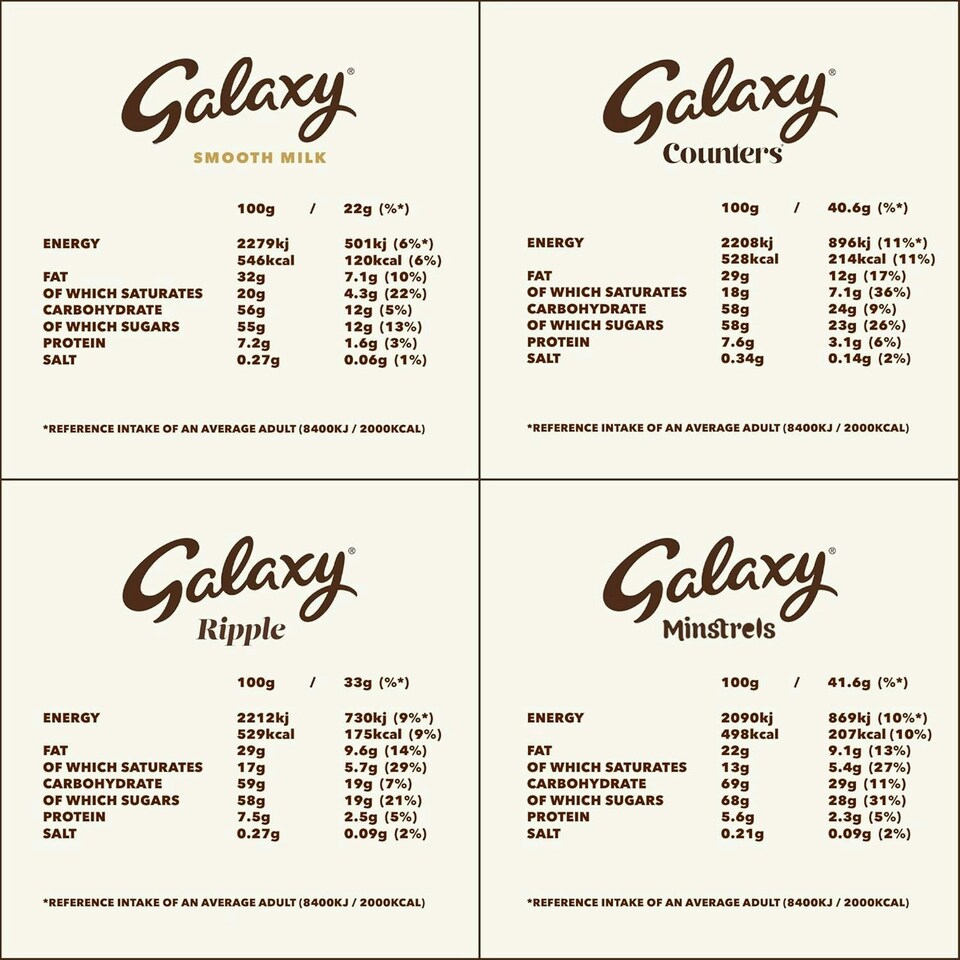 image 1 of Galaxy Variety Chocolate Hamper Gift Box | Smooth Milk | Minstrels | Counters | Ripple