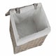 image 4 of 36cm Grey Wash Finish Storage Wicker Hamper Basket | Grey | Grey | XS