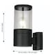 image 6 of Set of 2 Storm - Black IP44 Outdoor Wall Lights | Black | Clear | 2