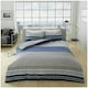 image 4 of VELVETIO Moxie Stripe Duvet Cover Set Reversible Polycotton Easy Care Beddings Pink | Blush Pink | King