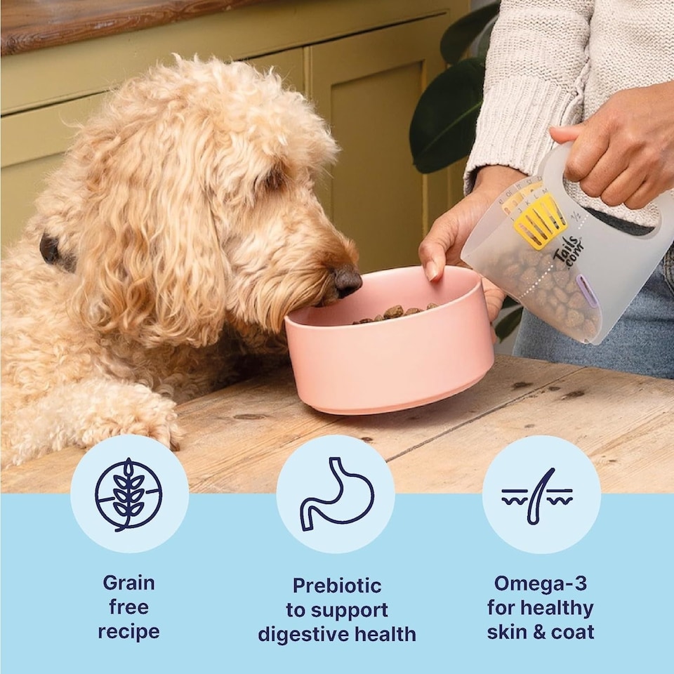image 1 of 2kg Tails.com Inner Vitality Sensitive Adult Dry Dog Food Kibble Salmon