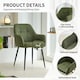 image 7 of SONARA Dining Chair Set of 2, Water-Repellent Plush Chenille Upholstered for Dining Room | Green