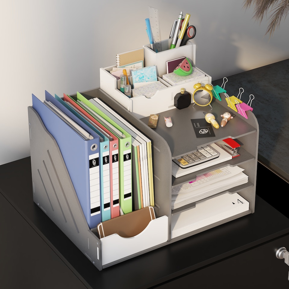 image 1 of Vinsetto 2-Drawer Vertical Filing Cabinet with Lock and 5 Wheels, Steel Mobile File Cabinet, for A4, Legal and Letter Size, Pre-Assembled Body, Black