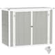 image 9 of Outsunny 4.7 x 2.5FT Lockable Garden Shed, 2-Bin Storage Shed | Multi | 143W x 75.5D x 110/108.5Hcm | 1