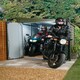image 5 of 9 x 6 ft Trimetals Titan 960 Pent Roof Metal Shed - Double Door Grey