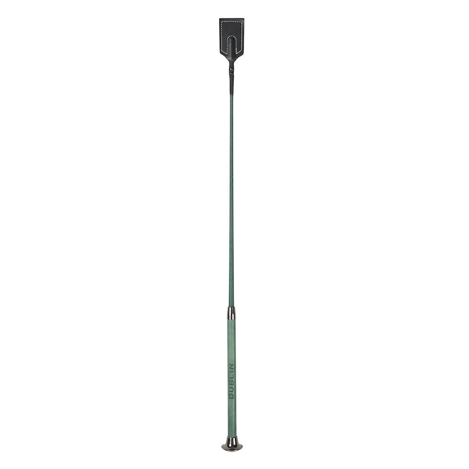 image 1 of Dublin Embossed Leather Horse Riding Whip | Green | Green | One Size | 1