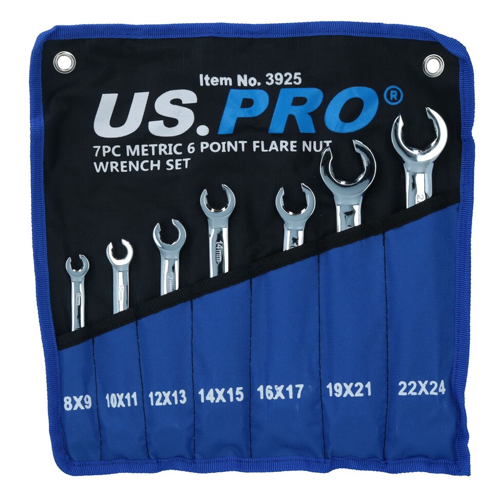 Sealey S0767 Metric Flare Nut Spanner Set, Silver, 6 Pieces