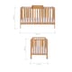 image 5 of Tutti Bambini Malmo Cot Bed, Cot Top Changer and Mattress Bundle - Oak