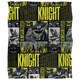 image 1 of Batman Dark Knight Comic Montage Blanket - Multicoloured - One Size
