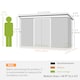 image 5 of Outsunny 9ft x 4ft Metal Garden Shed, Outdoor Tool House with Foundation Kit, Ventilations and Double Doors, Dark Grey