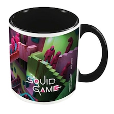 Squid Game Stairs Workers Mug - Pink/White/Black - One Size