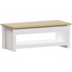 image 1 of Vida Designs Arlington Sliding Top Coffee Table Shaker Side Living Room Table, White & Oak
