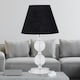 image 2 of Chrome Two Ball Table Lamp with Black Shade Chrome | Black