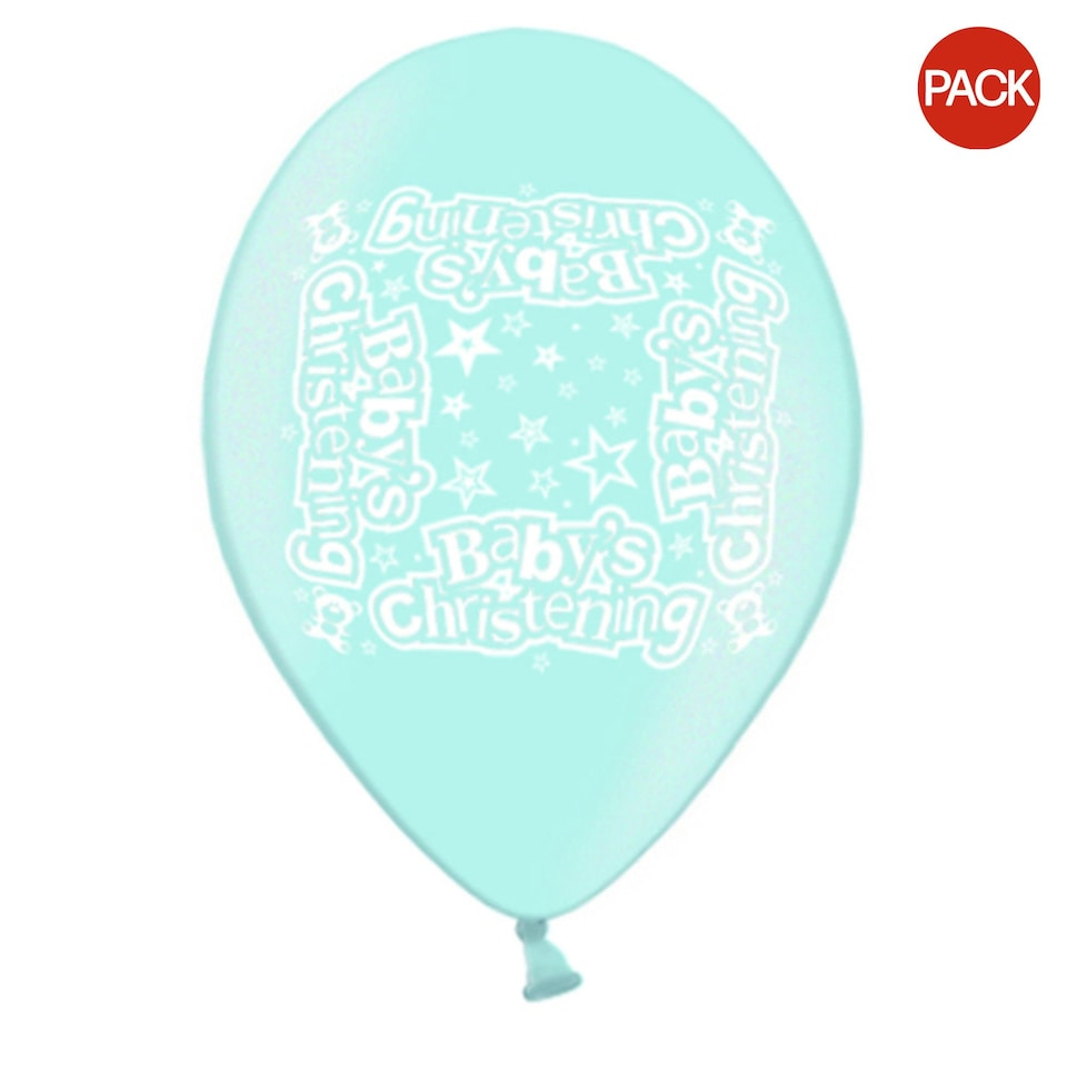 Simon Elvin Baby´s Christening Latex Balloons (Pack of 10) - Blue - 10in