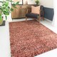 image 2 of KUKOON Red Brown Mottled Shaggy Living Room Area Rug 120cm x 170cm