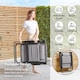 image 4 of VonHaus Set of 2 Textilene Folding Garden Zero Gravity Sun Lounger Chairs with Canopy | Grey | One Size