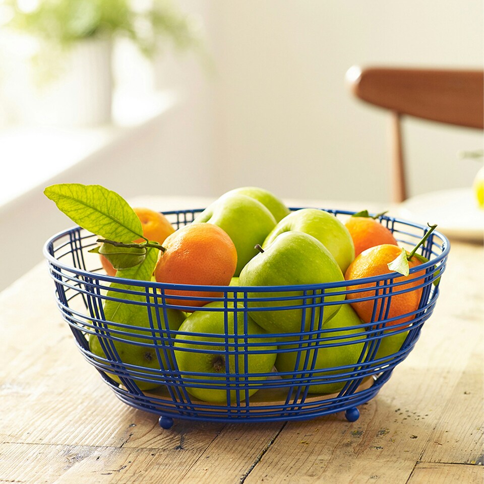 image 1 of Sur La Table Colour Me Happy Blue Fruit Bowl