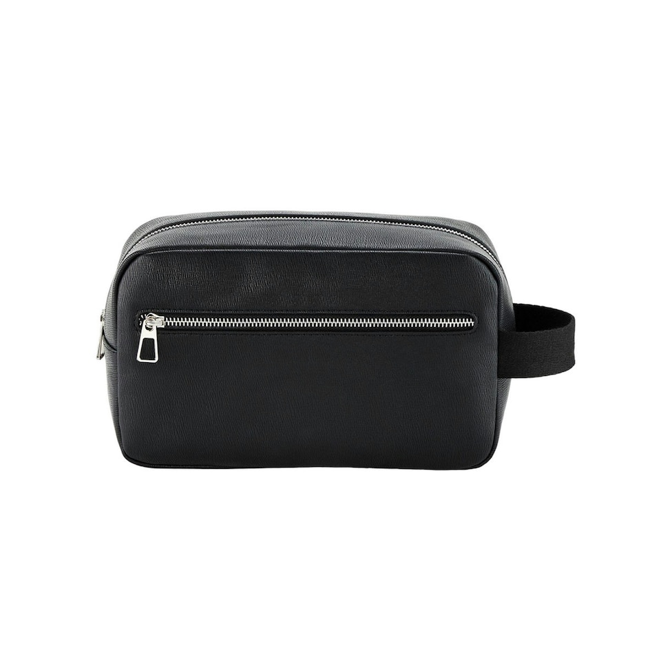 image 1 of Quadra Washed Toiletry Bag - Black - One Size